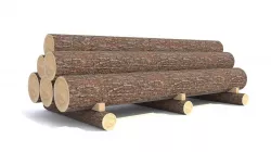 Round log 3D model