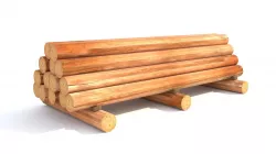 Round log 3D model