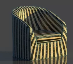 rounded reception chair Low-poly  3D model