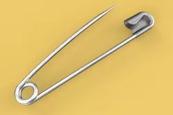 Safety pin 3D model