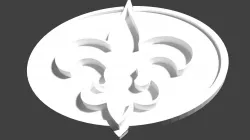 Saints logo part 3-White 3D model