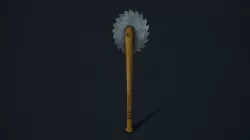 Saw Blade Bat Low-poly  3D model