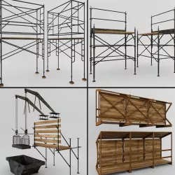 Scaffolding and structures 3D model