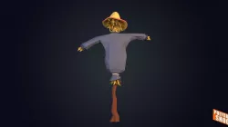 Scarecrow Low Poly Low-poly  3D model