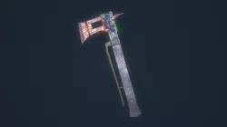 Sci-fi Axe Low-poly  3D model