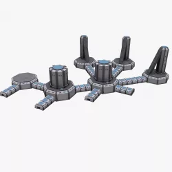 Sci-Fi Factory Low-poly  3D model