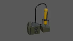 Sci-fic  cylindrical pump Low-poly  3D model