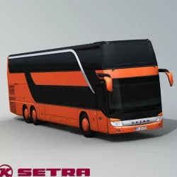 SETRA S 431 DT Double decker bus Low-poly  3D model