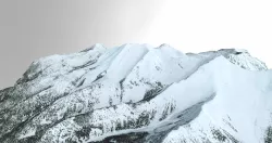 Snow Covered Mountain Range in Northern Montana 3D model
