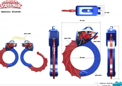 Spiderman handcuffs 3D model