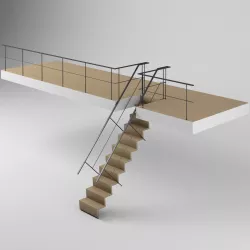Stair - Loft Stairs and Railing 3D model