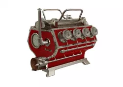 Steampunk engine Low-poly  3D model