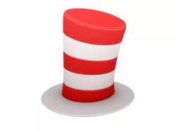 Striped Top Hat 3D model