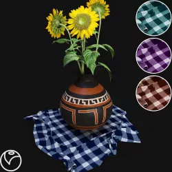 Sunflower Vase 3D model