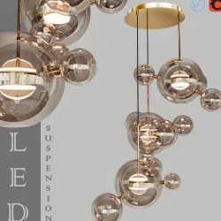 Suspension LED design BUBBLE LAMP 3D model