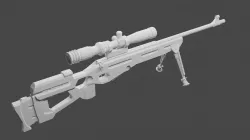 SV98 sniper rifle Low-poly  3D model