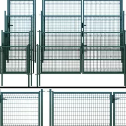 Swing gates wicket fence 3D model