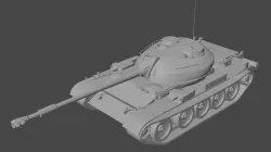 T-54 tank Low-poly  3D model