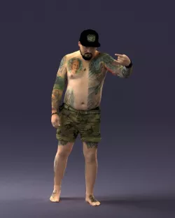 Tatoo man 0824 3D model