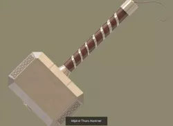 Thors weapon Mjolnir and Stormbreaker 3D Model Collection