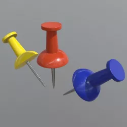 Thumb Tack Low-poly  3D model