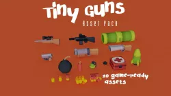 Tiny Guns - Stylized low-poly weapon pack - 20 assets Low-poly  3D model