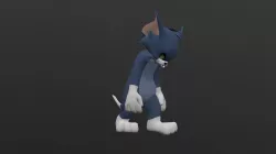 TOMC-018 Tom Cat Sad Walking In Place Low-poly  3D model