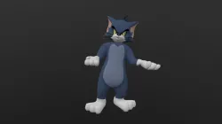 TOMC-025 Tom Cat Talking Both Hands Low-poly  3D model