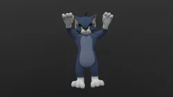 TOMC-033 Tom Cat Waving Both Hands Low-poly  3D model