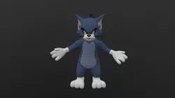 TOMC-035 Tom Cat Yelling Low-poly  3D model