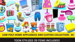 Toon Household Appliances Animated  Low Poly Collection - 01 Low-poly  3D model