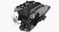 Toyota 2JZ GTE engine Low-poly  3D model