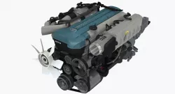 Toyota 2JZ GTE VVTi engine Low-poly  3D model