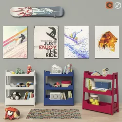 Toys and furniture set 21 3D model