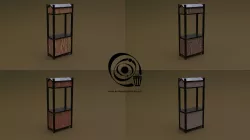 Trade stand 10 4in1 R - 4 PBR Texture 1 Model Low-poly  3D model