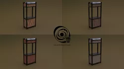 Trade stand 15 4in1 R - 4 PBR Texture 1 Model Low-poly  3D model