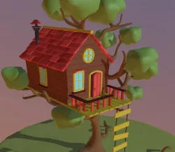 Tree House Low-poly  3D model