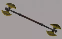 Two-sided axe Low-poly  3D model