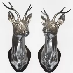 Two silver deer  3D model