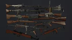 Ultimate ww2 weapons pack Low-poly  3D model