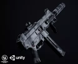 UMP 45 PBR Low-poly  3D model