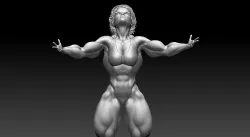 Woman Body Builder 3D model 3D model
