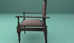wood chair Low-poly  3D model