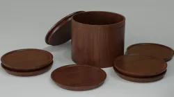Wood Cupholder Low-poly  3D model