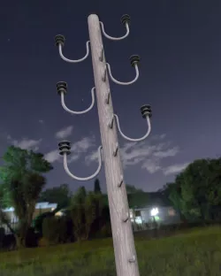 Wood Electricity Pylon With Ladder - Object 008 Low-poly  3D model