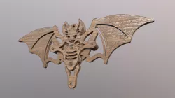 Wooden bat 3D model