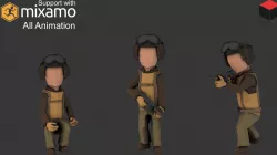 WW2 US Pilot Low-poly  3D model