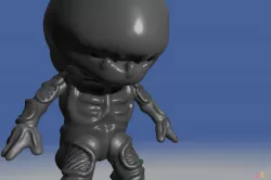 Xenomorph Alien Baby   Posable 3D model