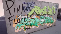 100 Procedural Graffiti for UE4 Low-poly  3D model