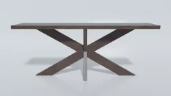 1960s French X Base Console Table by Restoration Hardware 3D model